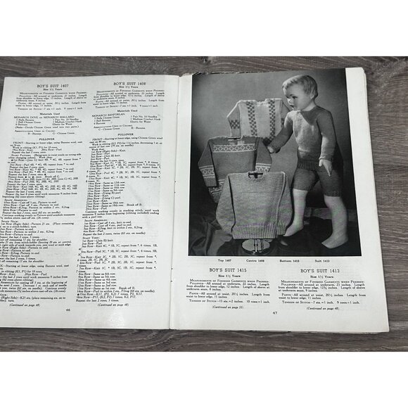 Vintage Monarch Book No.111 Hand Knits Baby Book Paperback - Picture 4 of 5